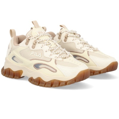Sapatilhas desportivas bege e castanho da FILA com sola robusta