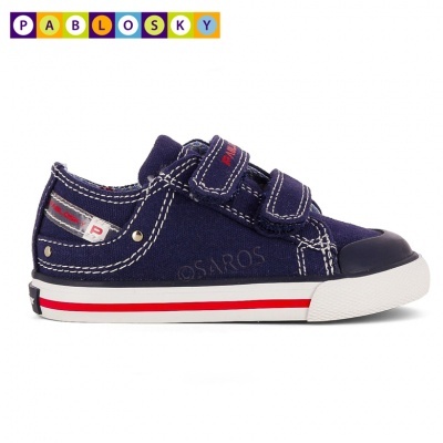 Sapatilha infantil azul escuro com velcro da marca Pablosky