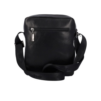 Bolsa tiracolo preta com fecho e alça