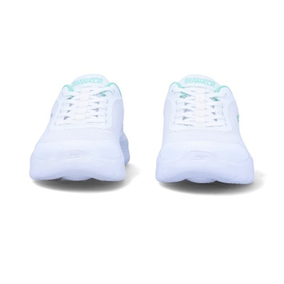 Ténis brancos SKECHERS GO WALK com detalhes azuis claros