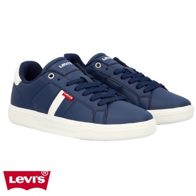 Ténis Levi's azul escuro com risca branca e sola branca