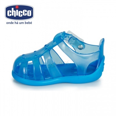 Sandália infantil azul transparente Chicco