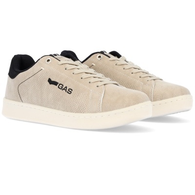 Sapatilhas GAS bege com sola branca e interior preto