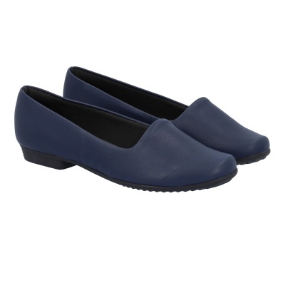 Sapatos mocassim femininos azul escuro
