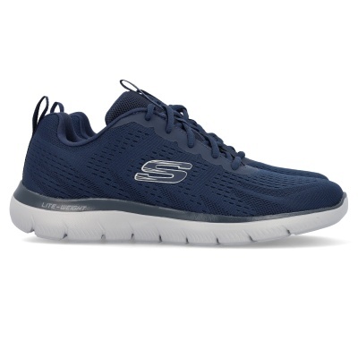 Ténis desportivos Skechers azul escuro com sola branca