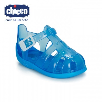 Sandália azul transparente para bebé Chicco com fecho ajustável