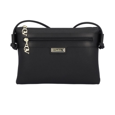 Mala preta Cavalinho com fechos dourados