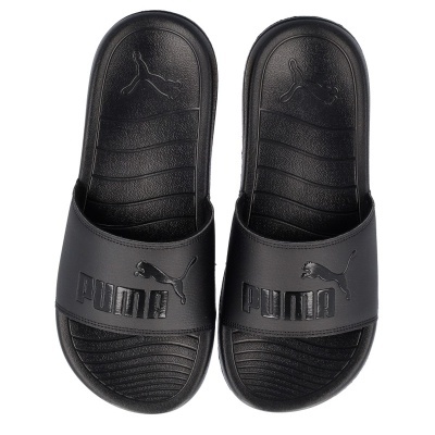 Chinelos pretos desportivos PUMA com logótipo em relevo