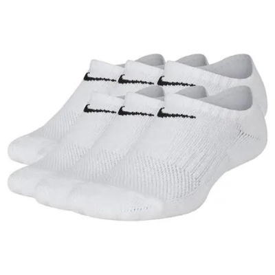 Conjunto de seis meias brancas com logótipo preto da Nike