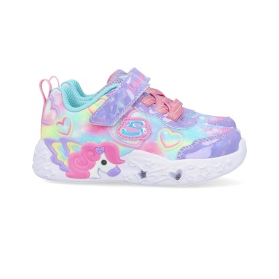Tênis infantil colorido com detalhe de unicórnio na sola