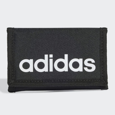 Carteira preta com logo adidas em branco