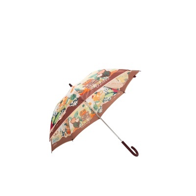 Guarda-chuva colorido com estampado floral e texto One Life