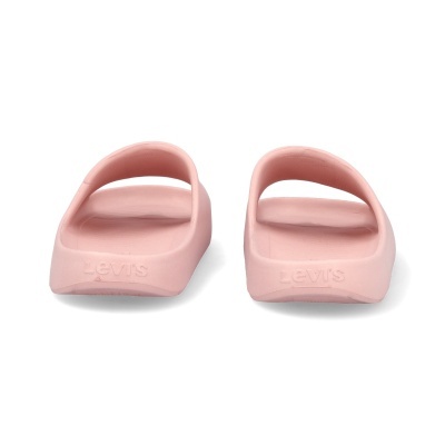 Chinelos rosa sintéticos com marca LEVIS em relevo na parte de trás