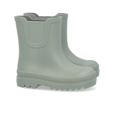 Botas de borracha verdes claro com textura antiderrapante