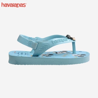 Sandália de criança Havaianas azul com padrão e tira ajustável
