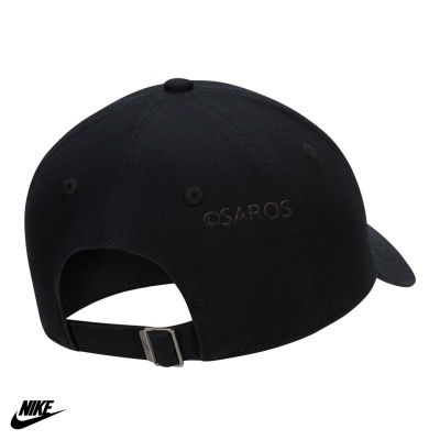 Boné preto Nike com bordado 'OSAROS' e fecho ajustável de metal