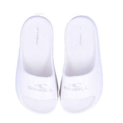 Chinelos O'Neill brancos simples com logótipo cinzento