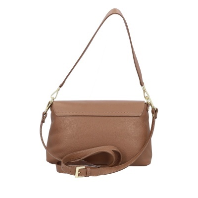 Mala tiracolo castanha com alças e textura granada