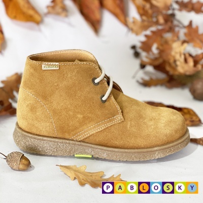 Bota infantil Pablosky castanha de camurça
