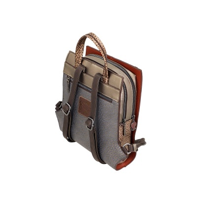 Mochila pequena em várias cores com alças e fechos