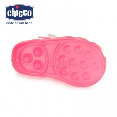 Solado rosa antiderrapante de sandália infantil Chicco