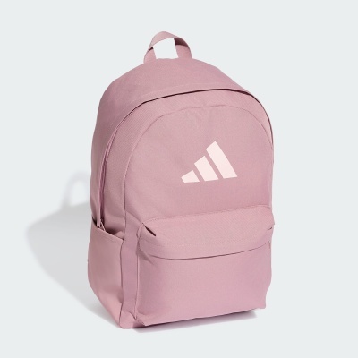 Mochila cor-de-rosa com logótipo branco