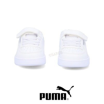 Sapatilhas infantis brancas Puma com velcro