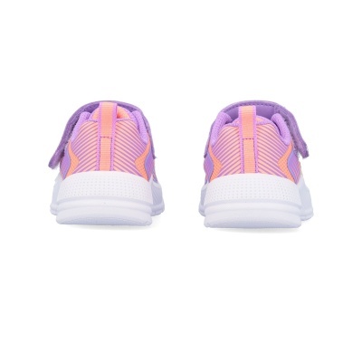 Sapatilhas para criança rosa e lilás vistas por trás