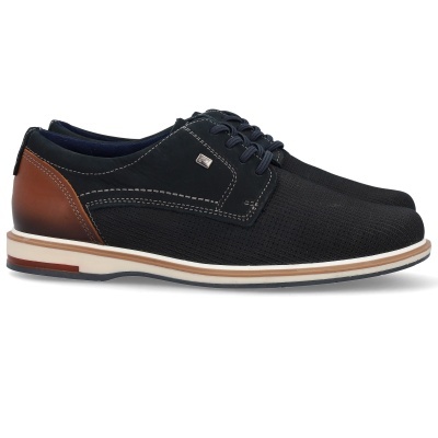 Sapatos masculinos pretos com detalhe marrom e sola branca