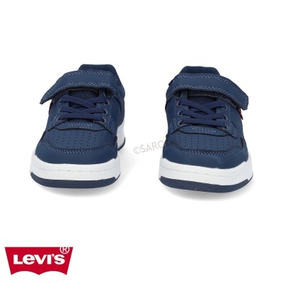 Sapatos desportivos azuis Levi's com fecho de velcro e atacadores