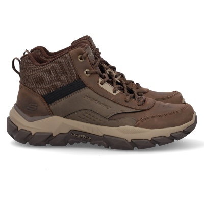 Botas castanhas e bege Skechers com sola Goodyear