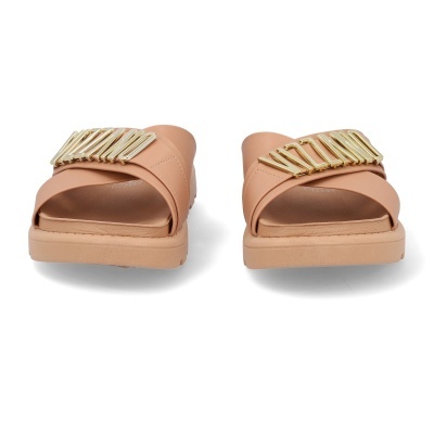 Sandálias castanhas VIZZANO com aplique dourado e sola de borracha