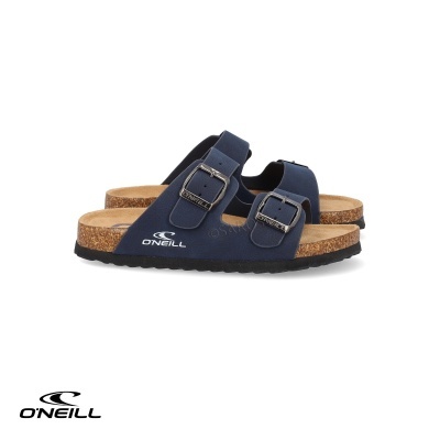 Sandálias O'Neill azuis com duas tiras e sola de cortiça