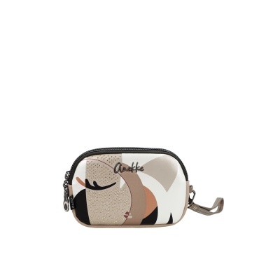 Bolsa pequena com padrão abstrato e alça fina