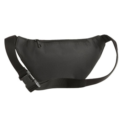 Bolsa tipo cinto preta com fecho e tira ajustável