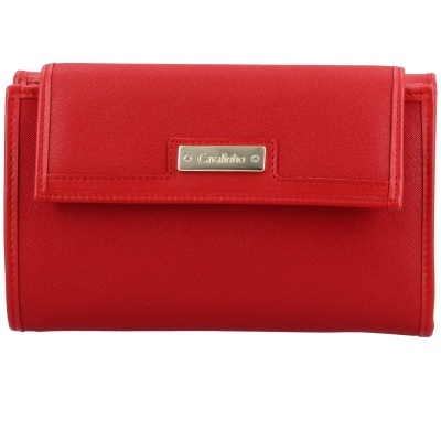 Carteira vermelha com placa metálica Cavalinho