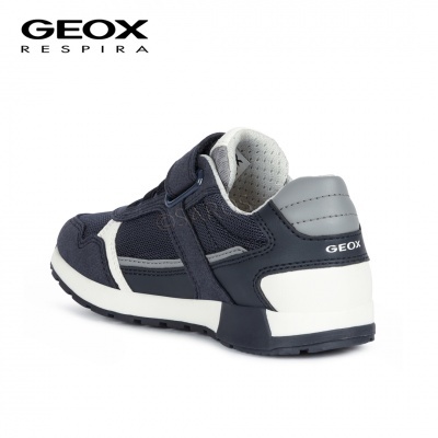 Sapato desportivo Geox azul escuro de criança com fecho em velcro