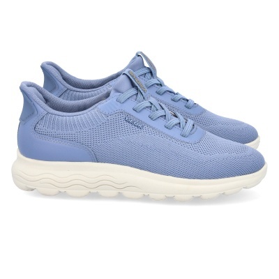 Ténis azuis GEOX com sola branca e design em malha