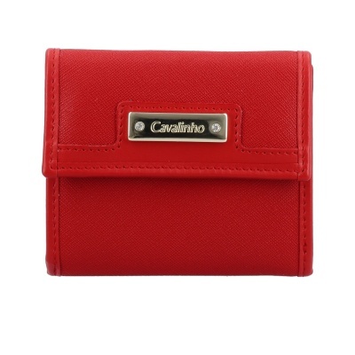 Carteira vermelha com placa metálica Cavalinho