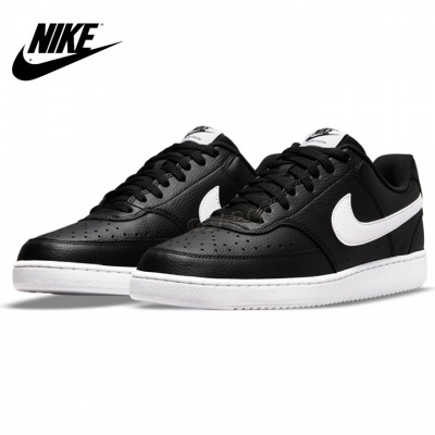 Sapatilhas Nike pretas com Swoosh branco e sola branca