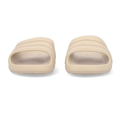 Chinelos de borracha bege com design acolchoado