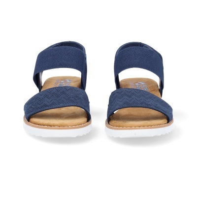 Sandálias de senhora azuis com sola branca