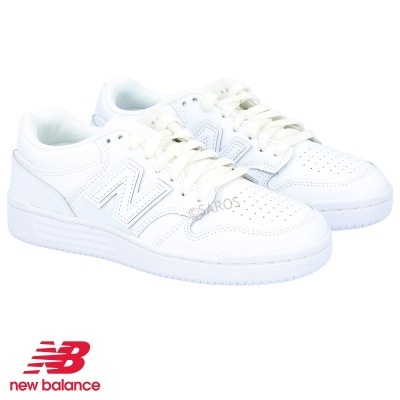 Ténis desportivos New Balance brancos em pele com logótipo NB