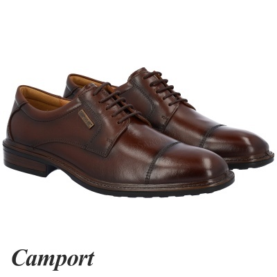 Sapatos masculinos castanhos em pele da marca Camport