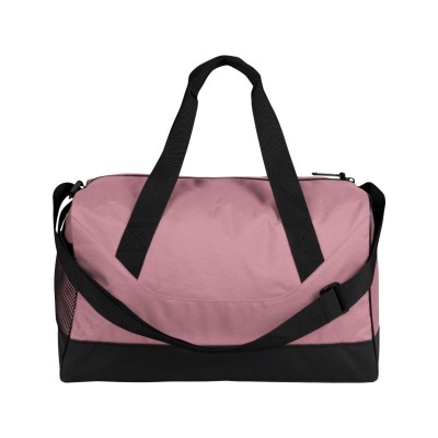 Mala desportiva rosa com alças e base pretas sobre fundo branco