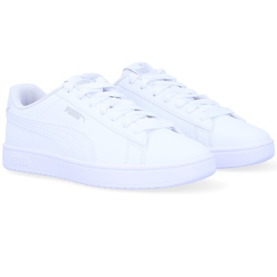 Ténis brancos PUMA com atacadores e sola branca