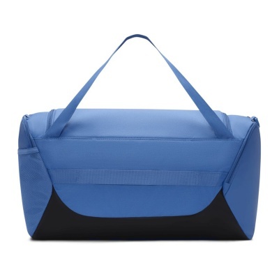 Mala desportiva azul com detalhes a preto e alça de ombro