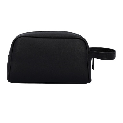 Necessaire preta retangular com alça lateral