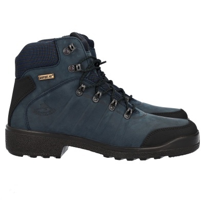 Botas azuis com detalhes pretos e placa metálica CAMPORT-WT