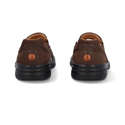 Sapatos desportivos castanhos Camport vistos pela traseira
